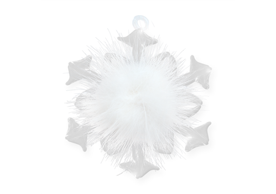 Glas Ornament Schneeflocke aus Glas, weiss