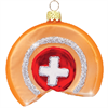 Glas Ornament Schweizer Käse