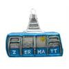Glas Ornament Schweizer Luftseilbahn blau Zermatt