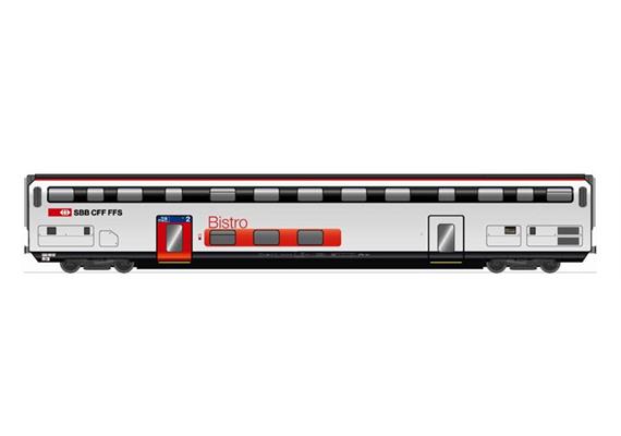 Hag 61132 IC2000 2. Kl. Bistrowagen SBB, H0 AC