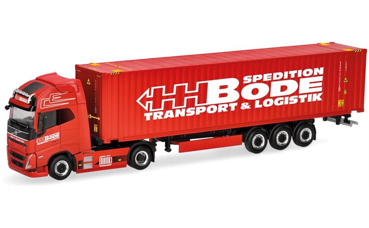 Herpa 319249 Volvo FH GL XL Electric 45ft Container-Sattelzug "HH Bode" 1/87