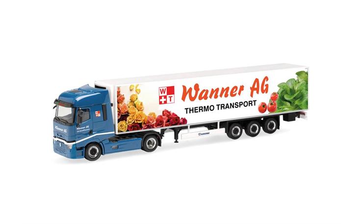 Herpa 321242 Herpa Renault T facelift Kühlkoffer-Sattelzug "Wanner AG" (CH) 1/87