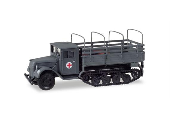 Herpa 746236 Ford 987 Ersatz Maultier mit Pritsche und Spriegel "Sanitätsfahrzeug Wehrmach
