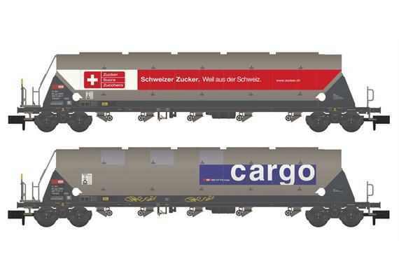 Hobbytrain H23479 Silowagenset 2-tlg Taggnpps gealtert SBB, Spur N