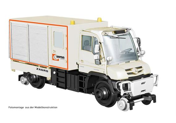 Hobbytrain H43202S Zweiwege Unimog U423 Sersa, H0 DC Digital Sound