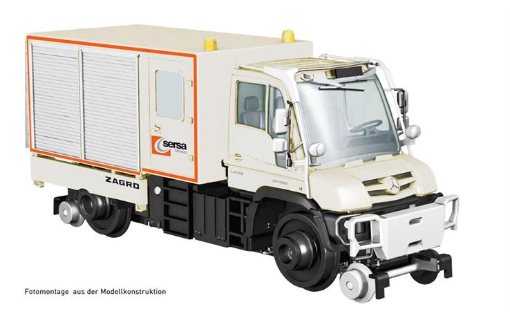 Hobbytrain H43202S Zweiwege Unimog U423 Sersa, H0 DC Digital Sound