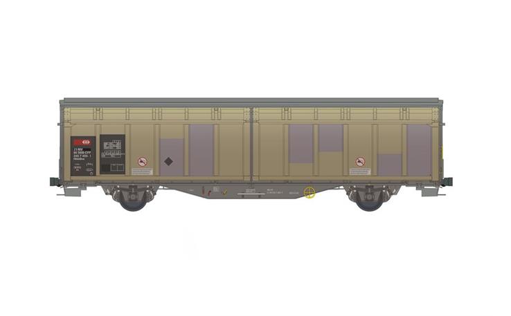 Hobbytrain H45100 Schiebewandwagen Hbbillns gealtert SBB, H0