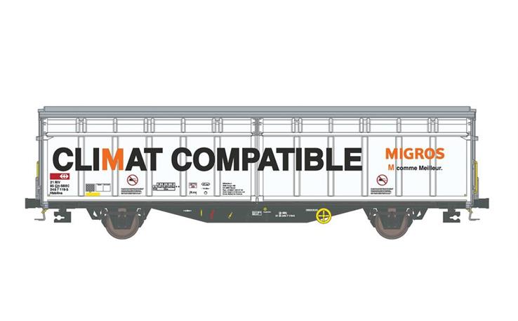 Hobbytrain H45102 Schiebewandwagen Hbbillns Migros SBB, H0