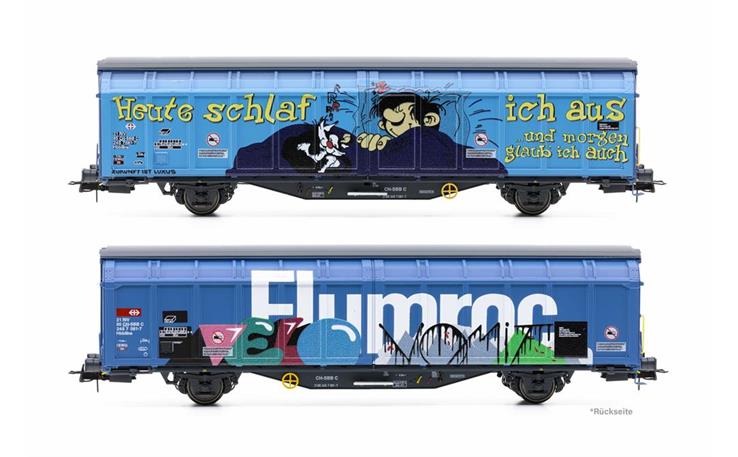 Hobbytrain H45103 Schiebewandwagen Hbbillns Graffiti-Serie (1) SBB, H0