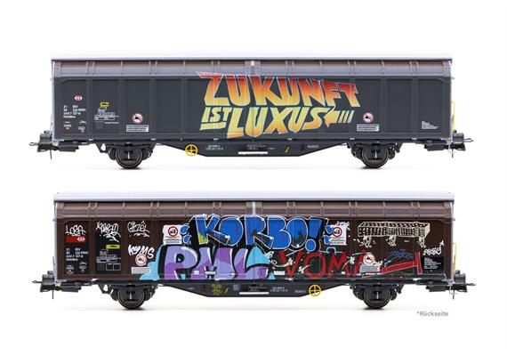 Hobbytrain H45104 Schiebewandwagen Hbbillns Graffiti-Serie (2) SBB, H0