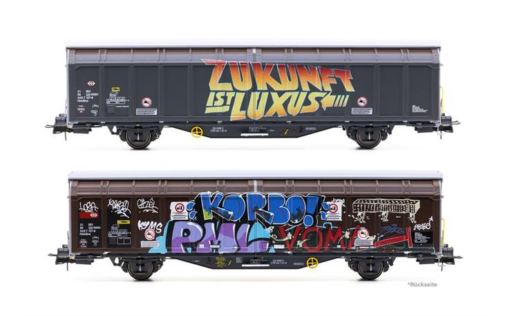 Hobbytrain H45104 Schiebewandwagen Hbbillns Graffiti-Serie (2) SBB, H0