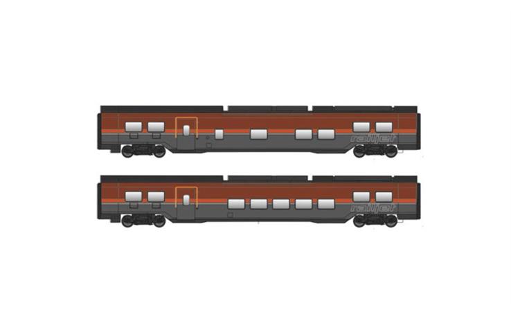 Jägerndorfer 12210 2-tlg. Railjet 2 - Garnitur "DANI" der ÖBB, H0 AC