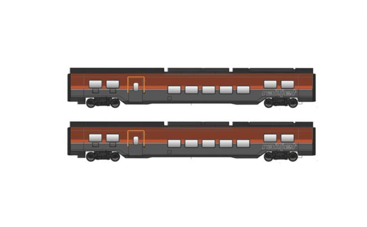 Jägerndorfer 12220 2-tlg. Railjet 2 - Garnitur "DANI" der ÖBB, H0 AC
