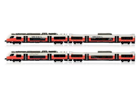 Jägerndorfer 19802 E-Triebzug Cityjet VMOBIL SBAHN 4-tlg ÖBB , H0 AC Digital Sound Jägerndorfer 19802 E-Triebzug Cityjet VMOBIL SBAHN 4-tlg ÖBB , H0 AC Digital Sound