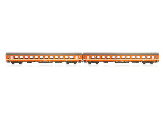 Jägerndorfer 60150 UIC-X Reisezugwagen Set 2-tlg orange ÖBB, Spur N