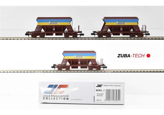 Jägerndorfer 66301_1 Kieswagen-Set 3-tlg "Weiacher" SBB, Spur N