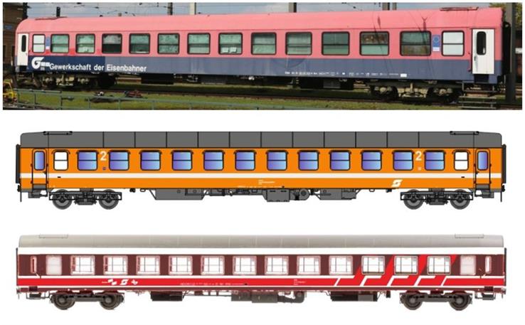 Jägerndorfer 90507 3er Set UIC-X Personenwagen ÖBB, Ep.IV