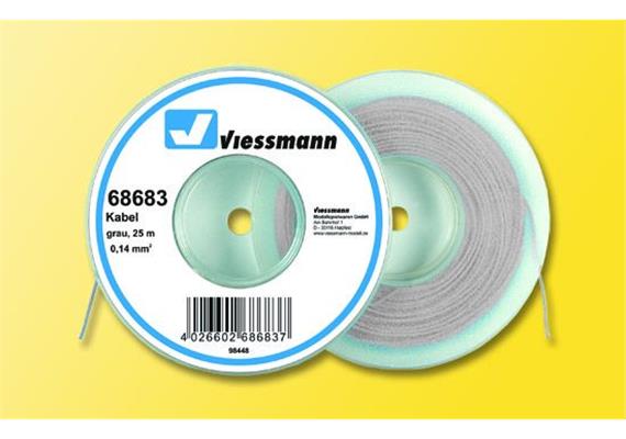 Kabel 25 m, 0,14 mm², grau