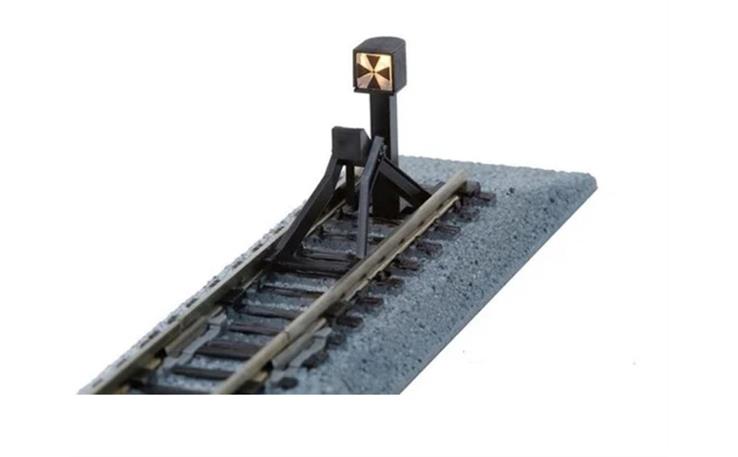 Kato 20-064 Prellbock beleuchtet, Profil mit Gleis, 66 mm, Spur N