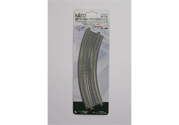 Kato 20-184 Doppelgleis mit Betonschwelle
