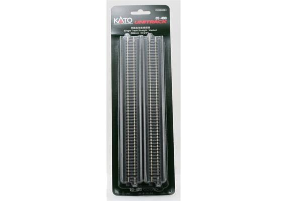 Kato 20-400 Viadukt 1-gleisig mit geradem Gleis 248 mm, 2 Stück