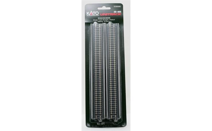 Kato 20-400 Viadukt 1-gleisig mit geradem Gleis 248 mm, 2 Stück
