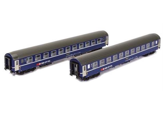 Kato 23010 2-tlg.SBB RIC Schlafwagen AlpenExpress neues Logo, Spur N