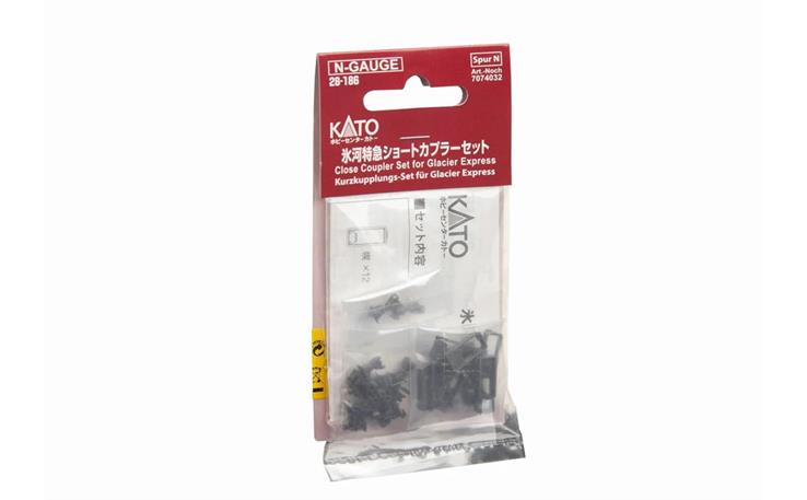 Kato 28-186 Kupplungen und Faltenbalge (kurz) 26teilig für GEX Wagen