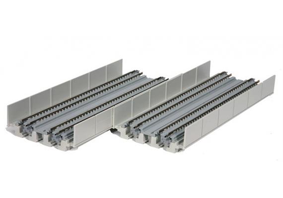 Kato 7077005 Viadukt-NBS 2-gleisig mit geradem Gleis 186 mm, 2 Stück