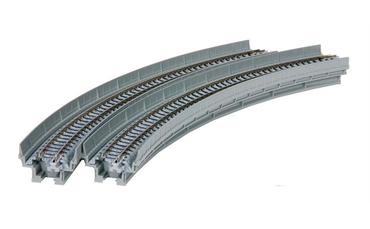 Kato 7077102 Viadukt-Neubaustrecke mit Gleis gebogen, 1-gleisig