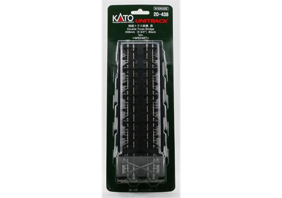 Kato 7077212 Kastenbrücke schwarz 2-gleisi