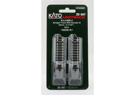 Kato 7078008 Prellbock Holz m. Gleis gerad