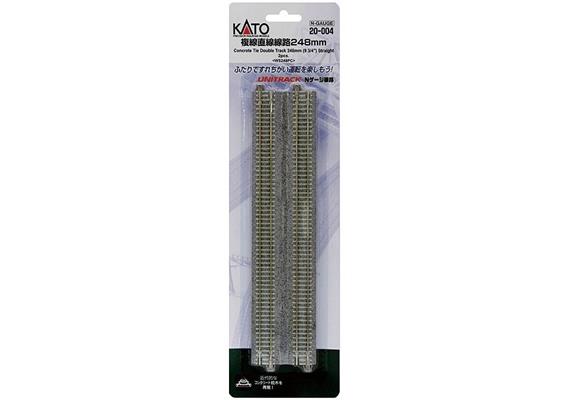 Kato 7078019 Doppelgleis Beton gerade 248mm