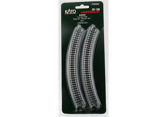 Kato 7078100 Gleis gebogen R 249-45°