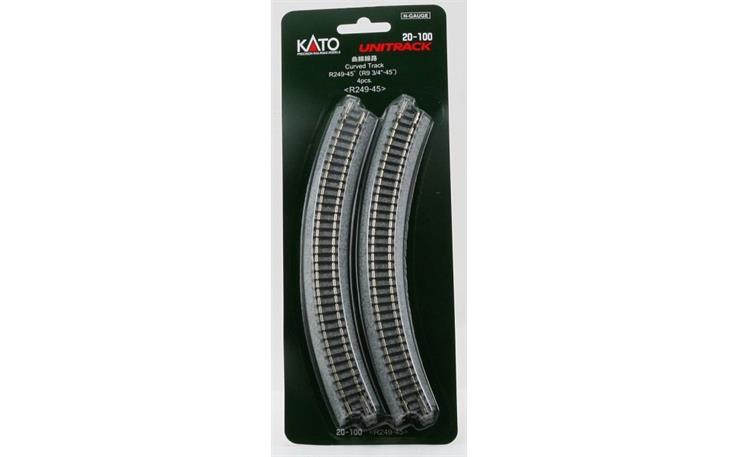 Kato 7078100 Gleis gebogen R 249-45°