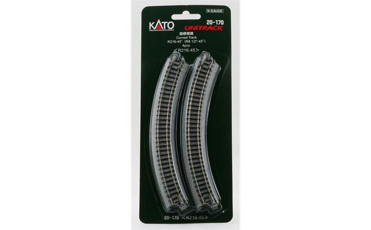 Kato 7078112 Gleis gebogen R 216-45°