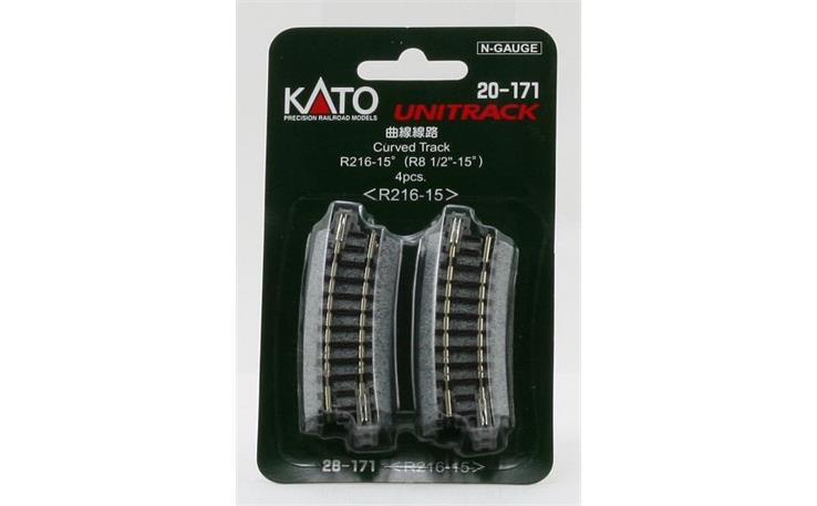 Kato 7078113 Gleis gebogen R 216-15°
