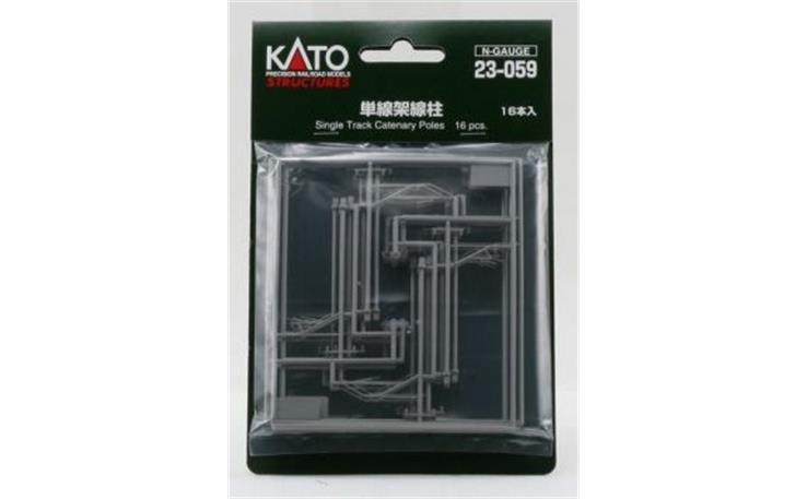 Kato 7078519 Oberleitungsmasten 1-gleisig ohne Mastenbasis, 16 Stk.