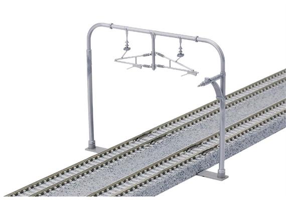Kato 7078525 Oberleitungsmasten modern, 2-gleisig (10 Stück), Spur N