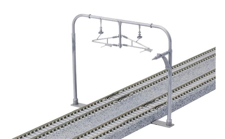 Kato 7078525 Oberleitungsmasten modern, 2-gleisig (10 Stück), Spur N