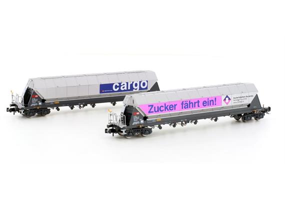 Kato H23466 Zuckersilowagen Set 2-tlg Tagnpps 2. Werbung SBB, Spur N