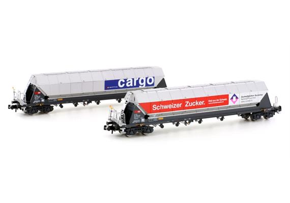 Kato H23467 Zuckerwagen Set 2-tlg Tagnppss "Zuckertransport" SBB, Spur N