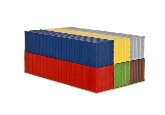 Kibri 10922 40-Fuss-Container für den Schwertransport, 6 Stück, H0