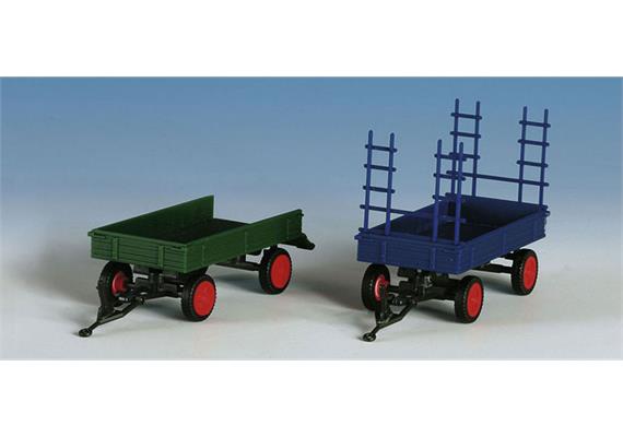 Kibri 15702 H0 Fendt Gummiradwagen, 2 Stk., H0