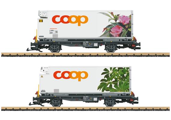 LGB 45885 Containerwagen-Set 2-tlg Coop RhB, Spur G