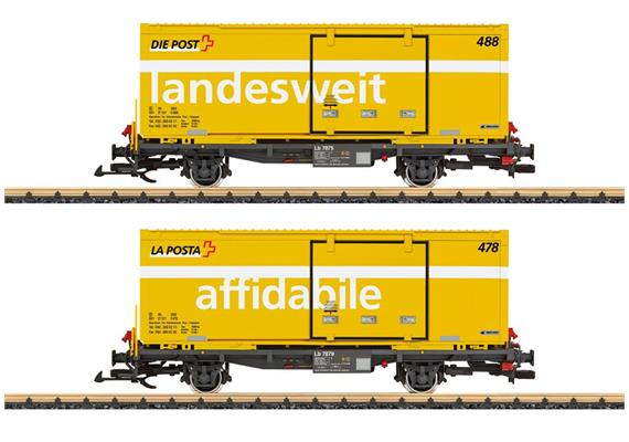 LGB 47886 Post Containerwagen-Set 2-tlg RhB, Spur G