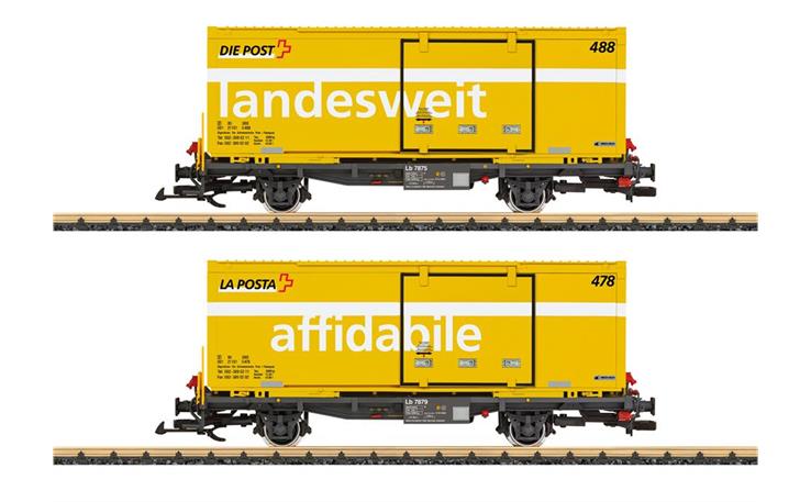 LGB 47886 Post Containerwagen-Set 2-tlg RhB, Spur G