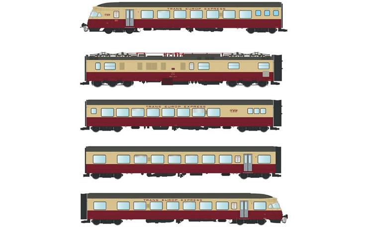 LS 17522 Triebzug RAe rot-crème 1051 5-tlg TEE SBB, H0 AC Digital