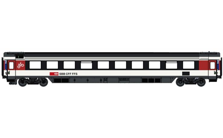 LS 47371 Personenwagen Bauart Bpm EC mit Velosignet, SBB, H0