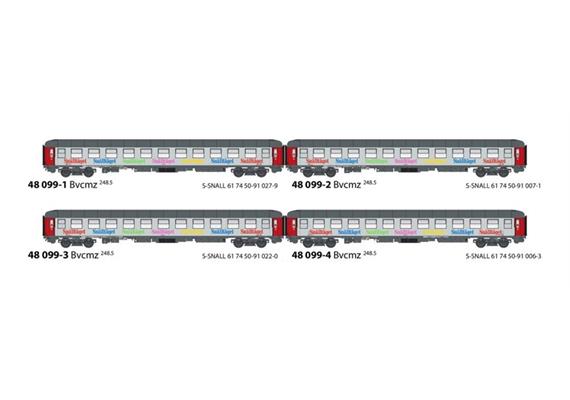 LS 48099 Liegewagen-Set 4-tlg Snälltäget, H0 DC